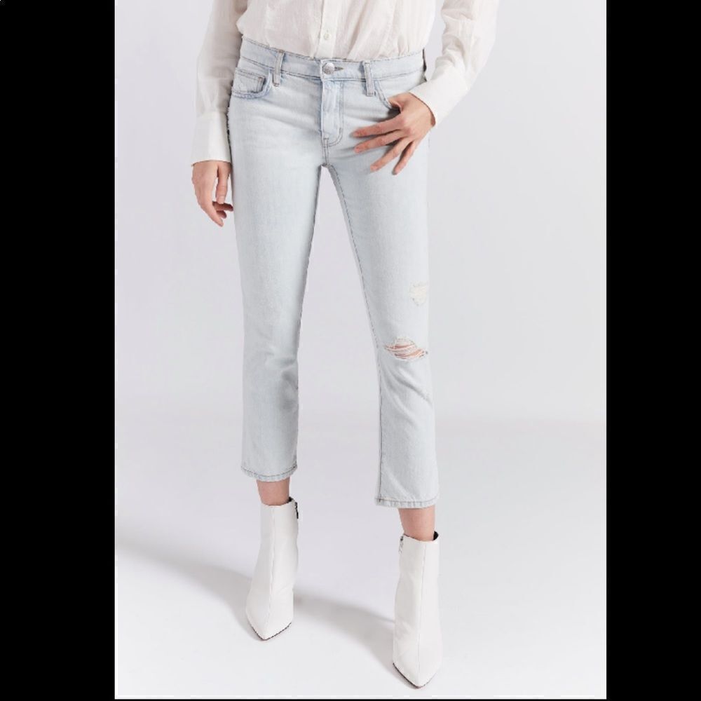 Current/Elliott The Cropped Straight Jeans